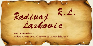 Radivoj Lasković vizit kartica